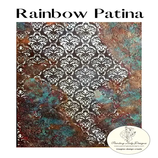 Rainbow Patina Decoupage and Mixed Media Art Papers (large) {1}