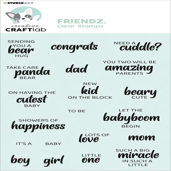 Studio Light Friendz Clear Stamp-Nr. 165, Baby Text {1}