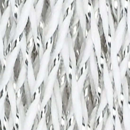 Multipack of 12 - Aunt Lydia's Metallic Crochet Thread Size 10-White & Silver {4}