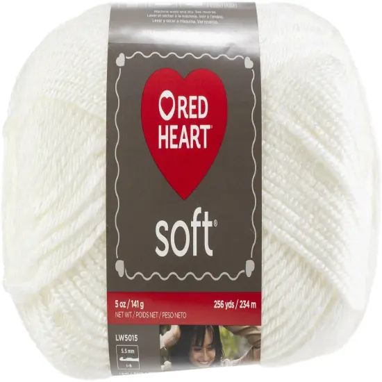 Multipack of 03 - Red Heart Soft Yarn-White {2}