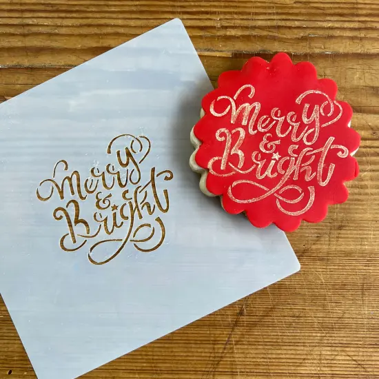 Merry & Bright Cookie & Craft Stencil | CM186 by Designer Stencils | Cookie Decorating Tools | {3}