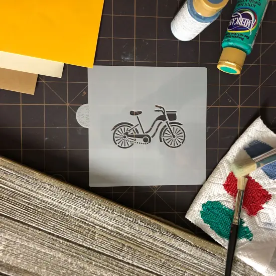 Bicycle Cookie & Craft Stencil | CM056 by Designer Stencils | Cookie Decorating Tools | Baking Stencils for Royal Icing, Airbrush, Dusting Powder | Craft Stencils for Canvas, Paper, Wood | Reusable Food Grade Stencil {4}