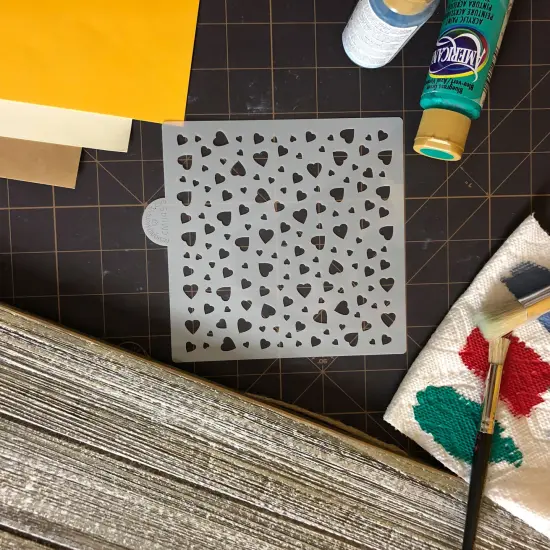 Heart Miniprint Cookie & Craft Stencil | CM045 by Designer Stencils | Cookie Decorating Tools | {4}