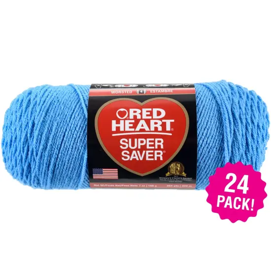 Multipack of 24 - Red Heart Super Saver Yarn-Delft Blue {1}