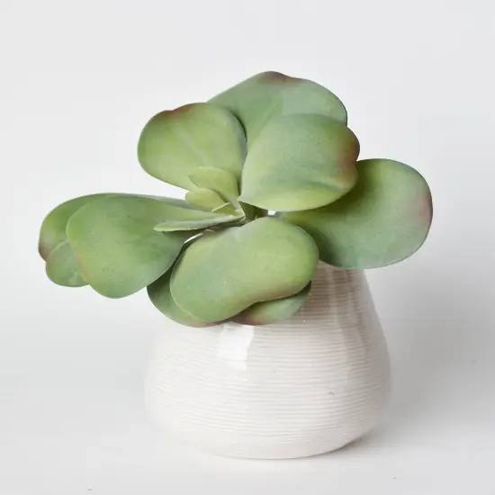 6" Faux Green\Gray Kalanchoe Succulent Pick {2}