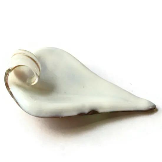 72mm White Foil Glass Drip Pendant {6}