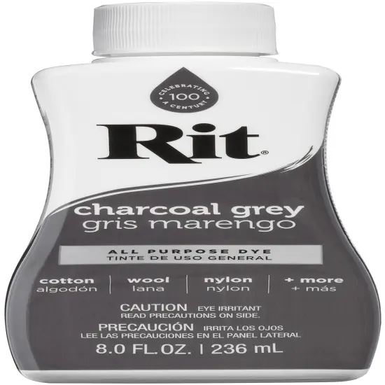 Multipack of 3 - Rit Dye Liquid 8oz-Charcoal Grey {2}