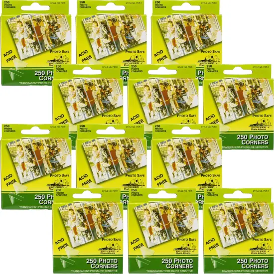 Multipack of 12 - Photo Corners Self-Adhesive .5" 250/Pkg-Clear {1}
