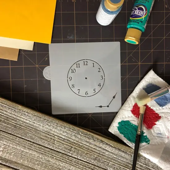 Mini Clock with Hands Cookie & Craft Stencil | CM057 by Designer Stencils | Cookie Decorating Tools | {4}