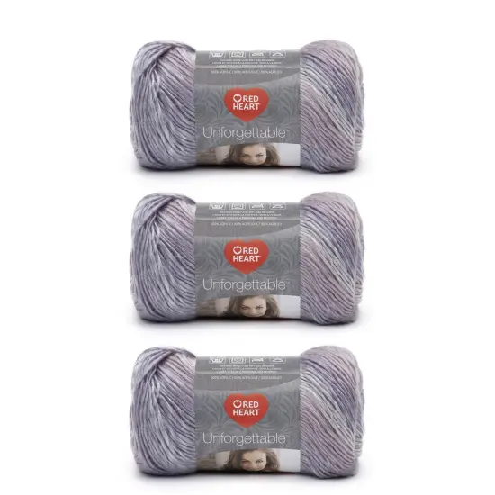 Red Heart Boutique Unforgettable Pearly Yarn - 3 Pack of 100g/3.5oz - Acrylic - 4 Medium (Worsted) - 270 Yards - Knitting/Crochet {1}