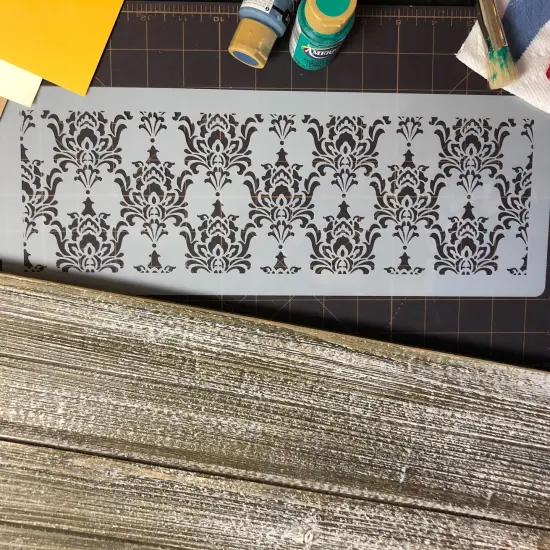 4-Inch Filigree Damask Cake Stencil | C581 by Designer Stencils | Cake Decorating Tools | {4}