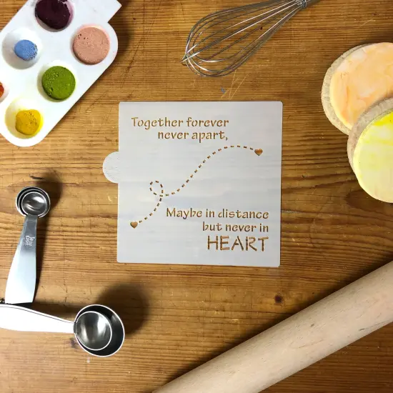 Together Forever Cookie & Craft Stencil | CM078 by Designer Stencils | Cookie Decorating Tools | Baking Stencils for Royal Icing, Airbrush, Dusting Powder | Craft Stencils for Canvas, Paper, Wood | Reusable Food Grade Stencil {2}