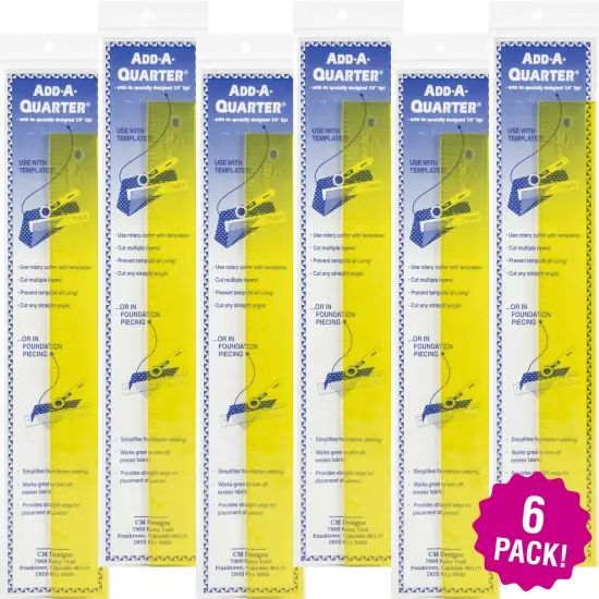 Multipack of 6 - CM Designs Add-A-Quarter Ruler-12" {1}