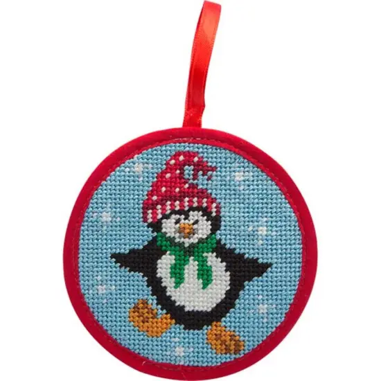 Alice Peterson Stitch-Ups Dancing Penguin Needlepoint Ornament Kit Multicolor {1}