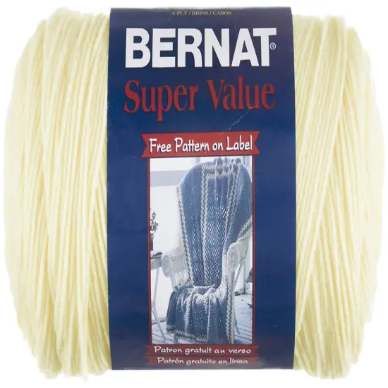 Multipack of 6 - Bernat Super Value Solid Yarn-Natural {2}