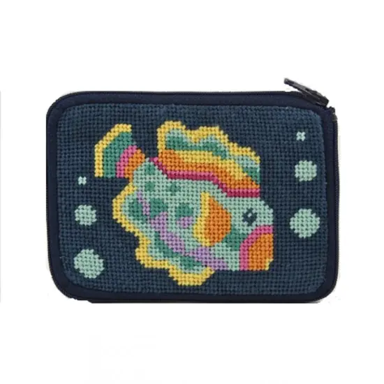 Coin Purse - Tropical Fish - Needlepoint Kit Multicolor {1}