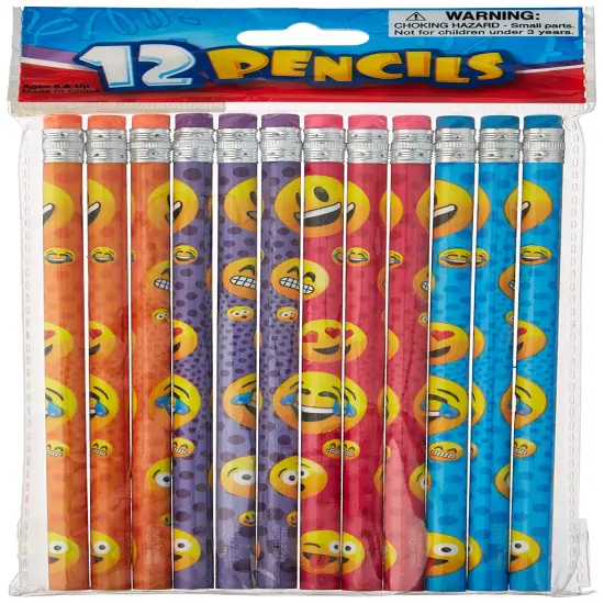 Rhode Island Novelty Emoji Pencils (12 Count) {1}
