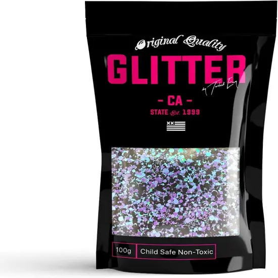 Purple Black Chunky Glitter ✮ Chunky Glitter Mix ✮ 100g Festival Glitter Cosmetic Face Body Hair Nails {1}
