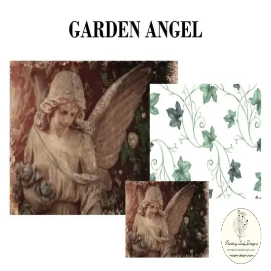 Angel in the Garden -Decoupage and Mixed Media Papers (small) {3}