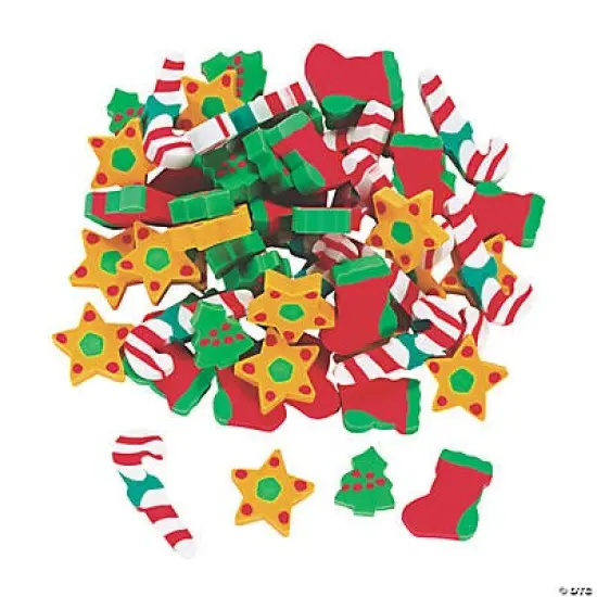 Holiday Eraser Assortment - 60 Pc. {1}
