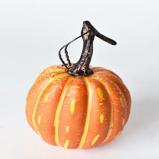 Tall Faux Orange Pumpkin {3}