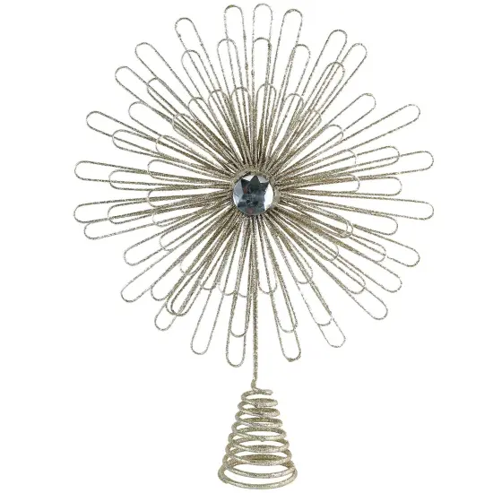 Ornativity Flower Sunburst Tree Topper - Christmas Glitter Holiday Starburst Decoration {1}