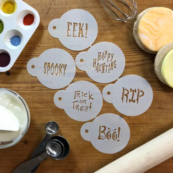 Small Halloween Sayings Cookie Stencils | C574 by Designer Stencils | Cookie Decorating Tools | {5}