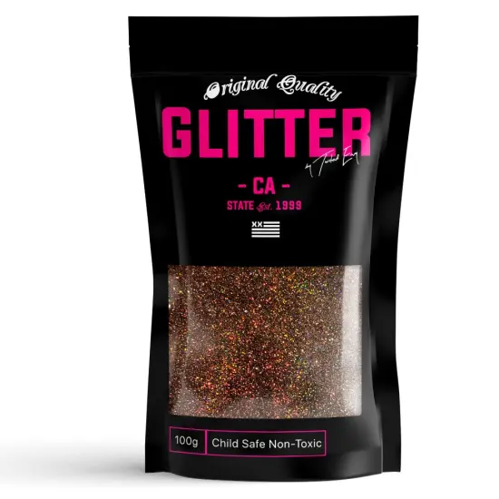 Coffee Holographic Premium Glitter Multi Purpose Dust Powder 100g / 3.5oz for use with Arts & Crafts Wine Glass Decoration Weddings Cards Flowers Cosmetic Face Body Nails (PACKAGING MAY VARY) {1}