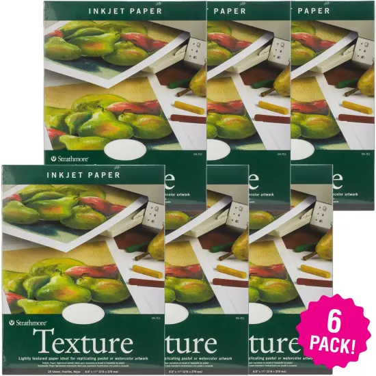 Multipack of 6 - Strathmore Ink Jet Paper Texture 8.5"X11"-25 Sheets {1}