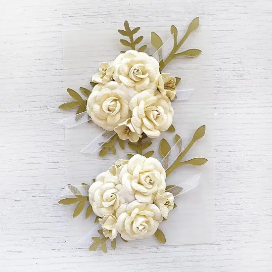 Pack of 3 - Little Birdie Arion Paper Flowers 2/Pkg-Amor Mio {2}