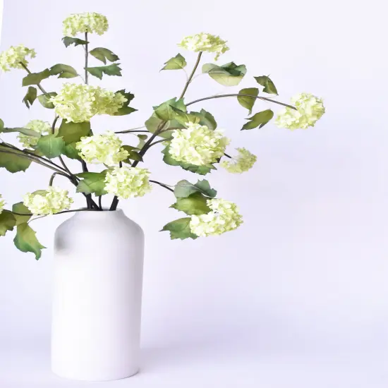 30" Faux Green Snowball Hydrangea Stem {3}
