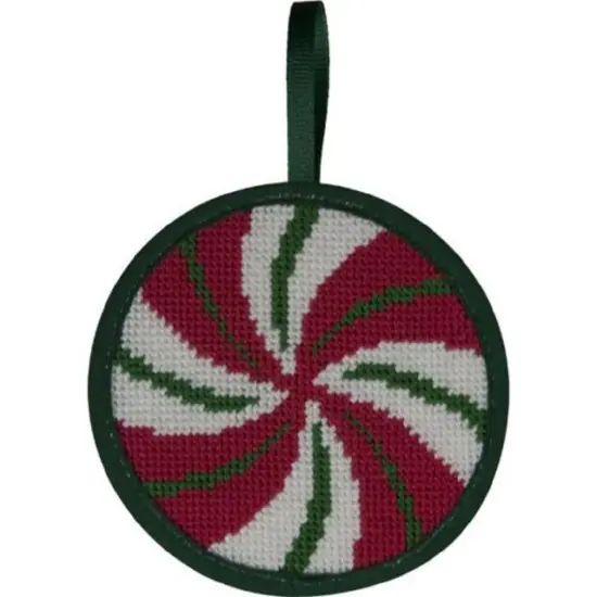 Alice Peterson Stitch-Ups Peppermint Swirl Needlepoint Ornament Kit Multicolor {1}