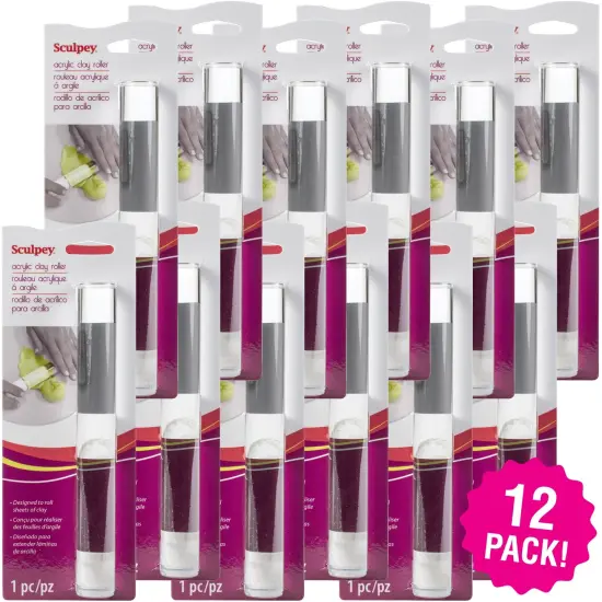 Multipack of 12 - Sculpey Acrylic Clay Roller {1}