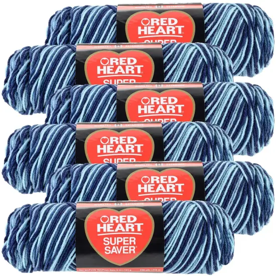 Multipack of 6 - Red Heart Super Saver Yarn-Shaded Dusk {1}