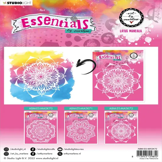 Art By Marlene Essentials 7.87"X7.87" Stencil-Nr. 72, Lovely Mandala {2}