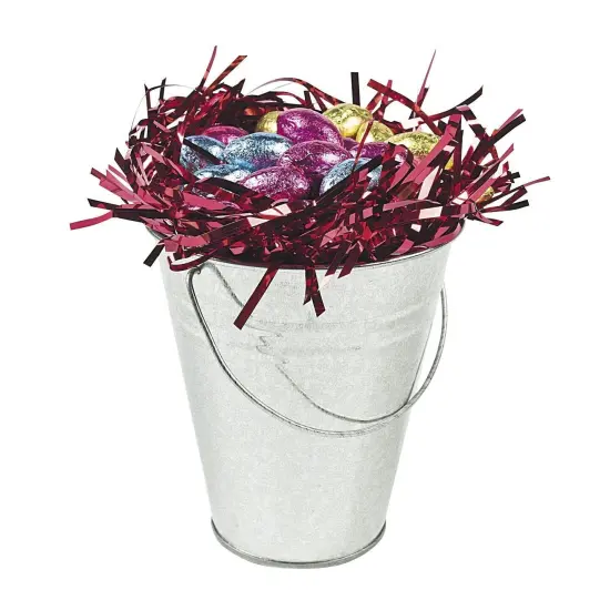 LARGE GALVANIZED BUCKETS - Party Supplies - 12 Pieces {3}