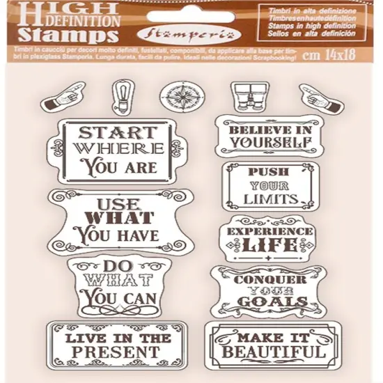Stamperia Cling Rubber Stamp 5.5"X7"-Quotes, Lady Vagabond Lifestyle {1}