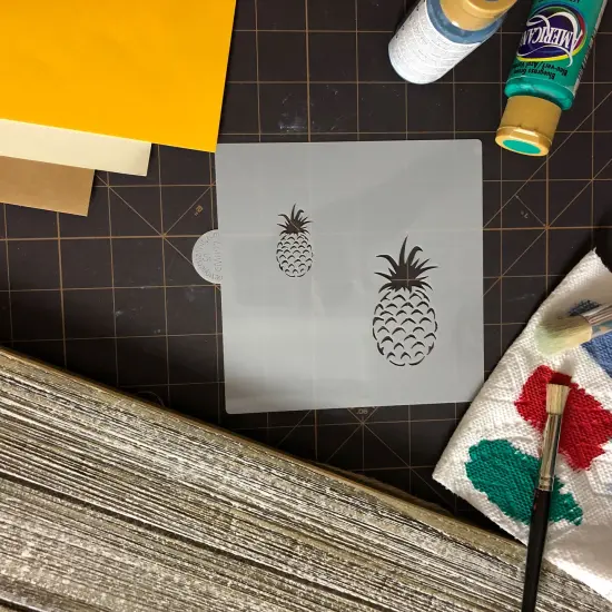 Pineapple Cookie & Craft Stencil | CM097 by Designer Stencils | Baking Stencils for Royal Icing, Airbrush, Dusting Powder | {3}