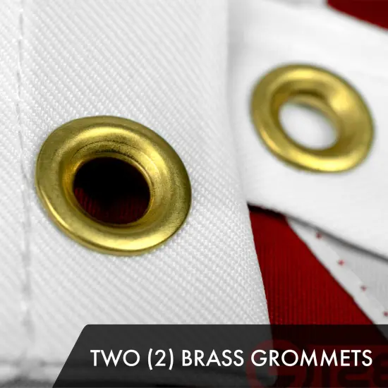 American Flag 210D Embroidered Polyester 12x18 Inch {2}