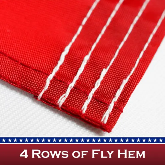 American Flag 210D Embroidered Polyester 2x3 Ft - with Pole Sleeve {5}