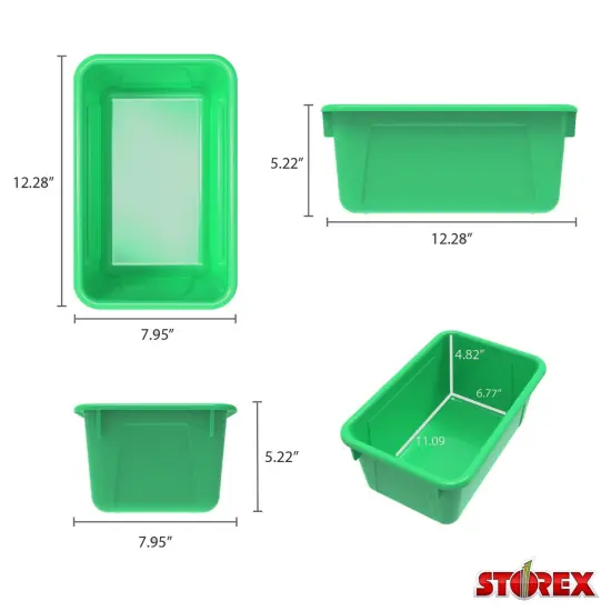 Small Cubby Bin, Green, Pack of 5 {5}