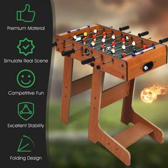 27 Inch Indoor Folding Christmas Gift Foosball Table {4}