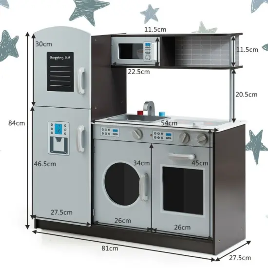 Kids Pretend Play Kitchen Cooking Set with Simulated Sound {5}