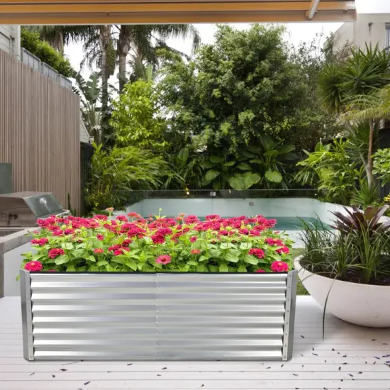 Raised Garden Bed with Four Ground Stakes {4}