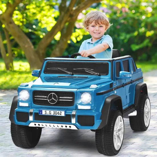 12V Kids Ride On Car with 2.4G Remote Control and USB Interface Navy {5}