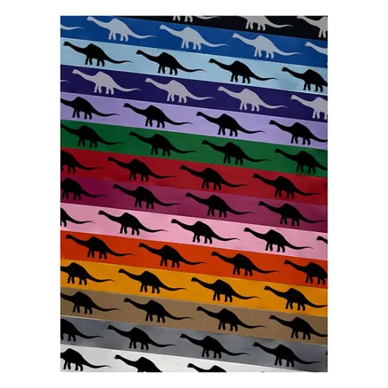 Brontosaurus Dinosaur Jurassic Period Satin Ribbon for Bows Gift Wrapping - 1" - 3 Yards Silver Ribbon {1}