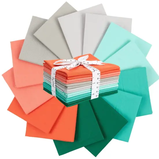 Christmas Fat Quarter Bundle -100% Cotton | Pure Solids | Pine Xmasl Mix Christmas Colors | Quilting & Crafting Soft Fabric | Special Gift {1}