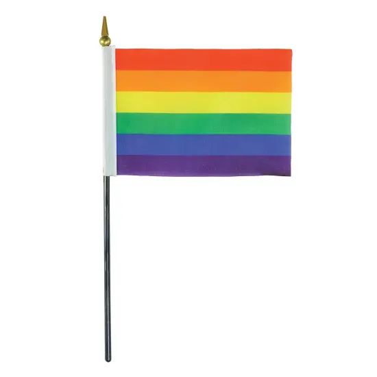 In the Breeze 12 Piece Rainbow Stick Flag, 4" x 6" {1}
