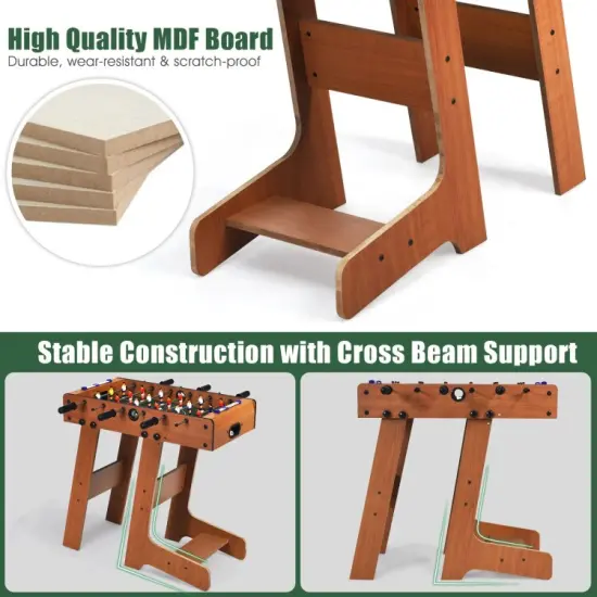 27 Inch Indoor Folding Christmas Gift Foosball Table {6}