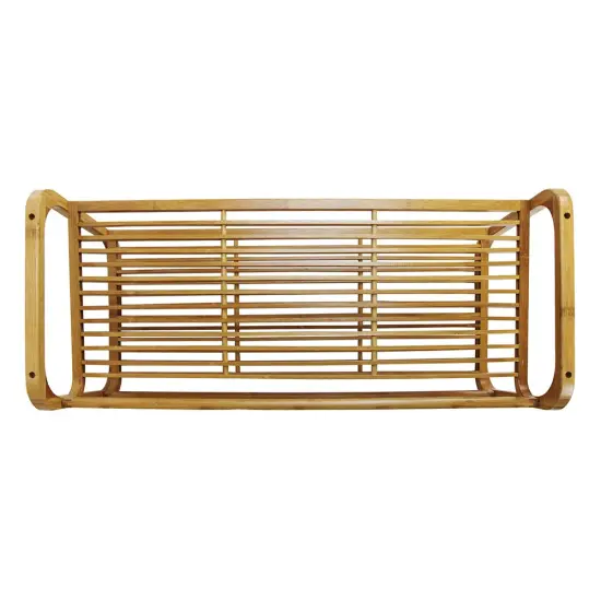 Oceanstar2 Tier Bamboo Shoe Rack, Rounded Brown {7}